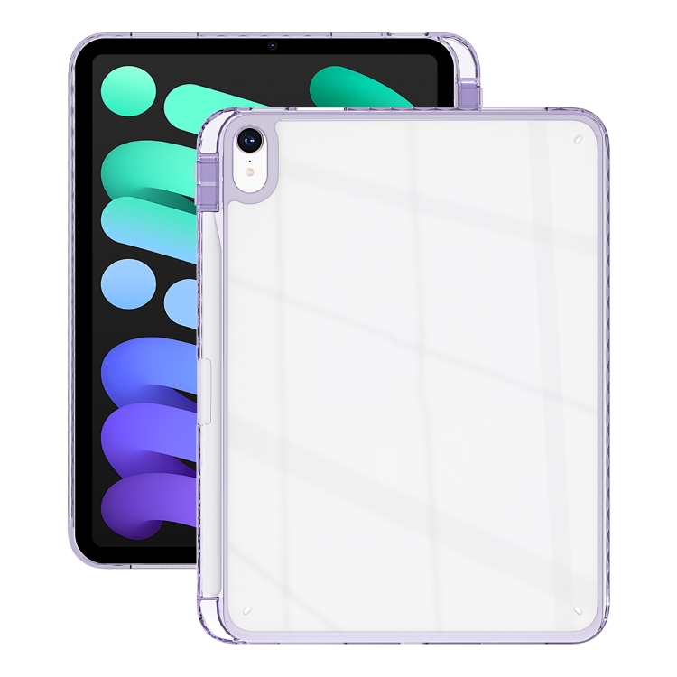 

For iPad mini 2024 / mini 6 Acrylic Hybrid TPU Tablet Case with Pen Slot(Purple)