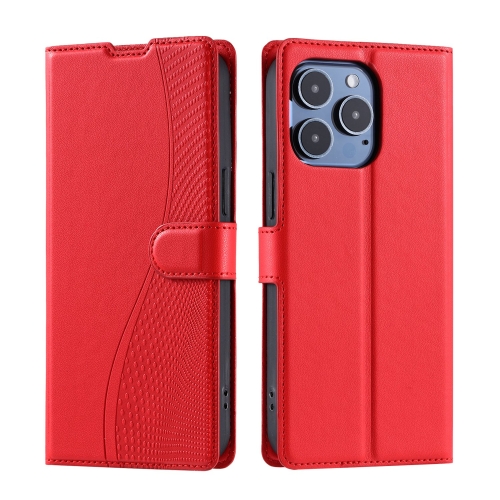

For iPhone 16 Pro Voltage Ultra-thin Dot Leather Phone Case(Red)
