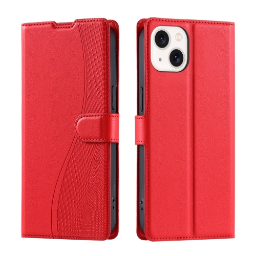 

For iPhone 14 Plus Voltage Ultra-thin Dot Leather Phone Case(Red)