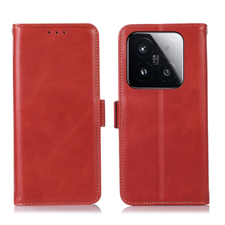 

For Xiaomi 15T 5G Magnetic Crazy Horse Texture Genuine Leather RFID Phone Case(Red)