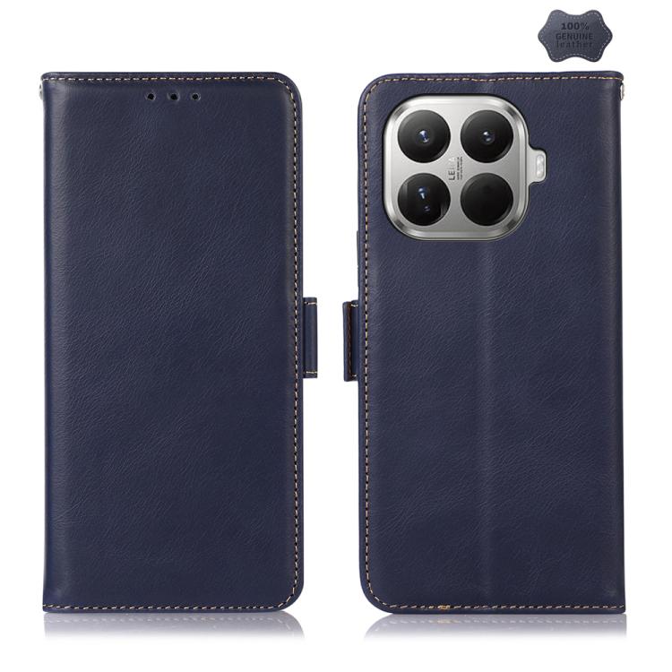 

For Xiaomi 17T 5G Magnetic Crazy Horse Texture Genuine Leather RFID Phone Case(Blue)