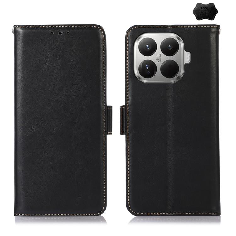 

For Xiaomi 17T Pro 5G Magnetic Crazy Horse Texture Genuine Leather RFID Phone Case(Black)