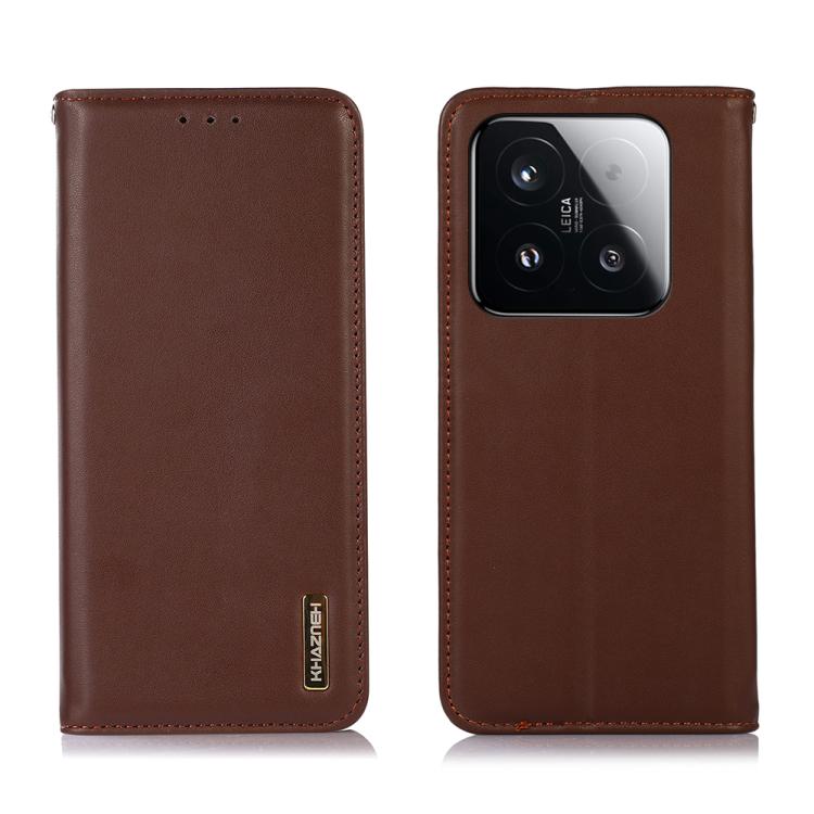 

For Xiaomi 15T 5G KHAZNEH Nappa Top Layer Cowhide Leather Phone Case(Brown)