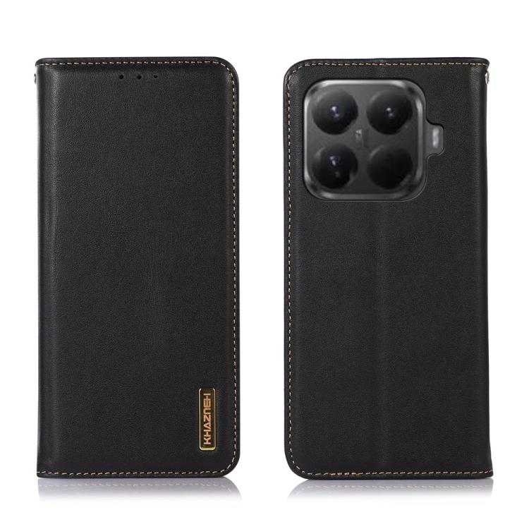 

For Xiaomi 15T Pro 5G KHAZNEH Nappa Top Layer Cowhide Leather Phone Case(Black)