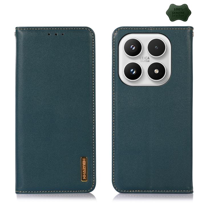 

For Xiaomi 17 KHAZNEH Nappa Top Layer Cowhide Leather Phone Case(Green)