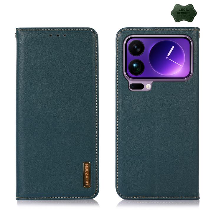 

For Xiaomi 17 Pro KHAZNEH Nappa Top Layer Cowhide Leather Phone Case(Green)