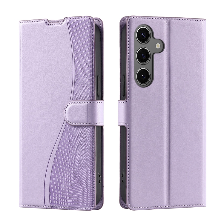 

For Samsung Galaxy S24+ 5G Voltage Ultra-thin Dot Leather Phone Case(Purple)