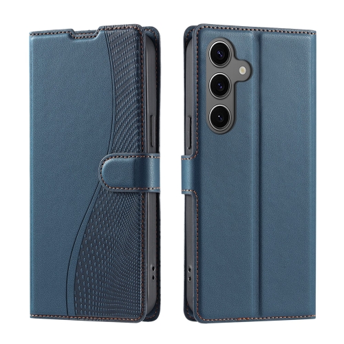 

For Samsung Galaxy S24 FE 5G Voltage Ultra-thin Dot Leather Phone Case(Blue)