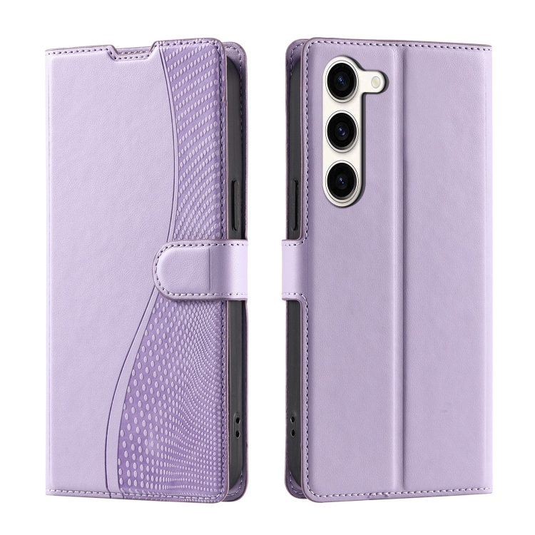 

For Samsung Galaxy S23+ 5G Voltage Ultra-thin Dot Leather Phone Case(Purple)