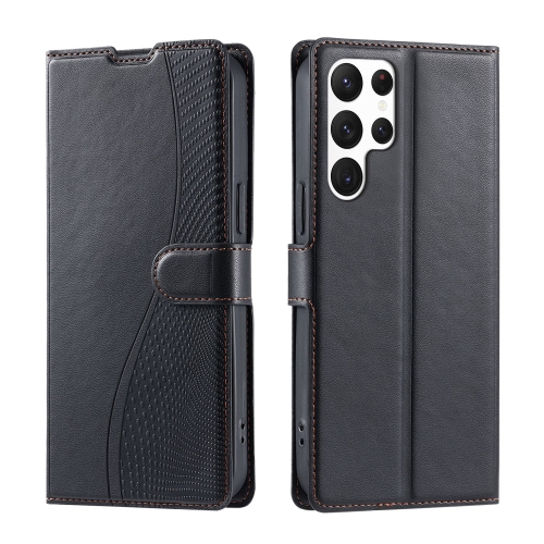 

For Samsung Galaxy S23 Ultra 5G Voltage Ultra-thin Dot Leather Phone Case(Black)