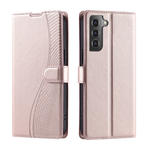 

For Samsung Galaxy S22+ 5G Voltage Ultra-thin Dot Leather Phone Case(Rose Gold)