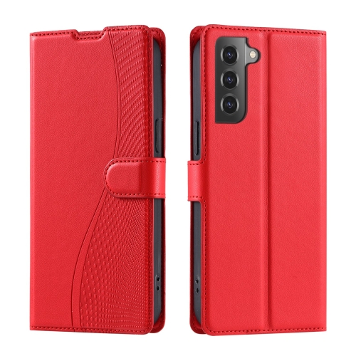 

For Samsung Galaxy S22+ 5G Voltage Ultra-thin Dot Leather Phone Case(Red)