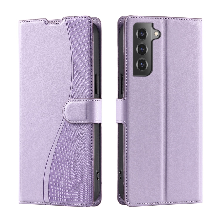 

For Samsung Galaxy S21+ 5G Voltage Ultra-thin Dot Leather Phone Case(Purple)