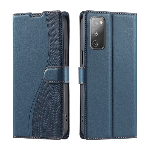 

For Samsung Galaxy S20 FE Voltage Ultra-thin Dot Leather Phone Case(Blue)