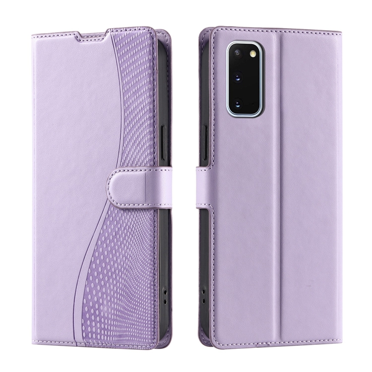 

For Samsung Galaxy S20 Voltage Ultra-thin Dot Leather Phone Case(Purple)