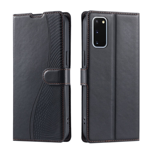 

For Samsung Galaxy S20 Voltage Ultra-thin Dot Leather Phone Case(Black)