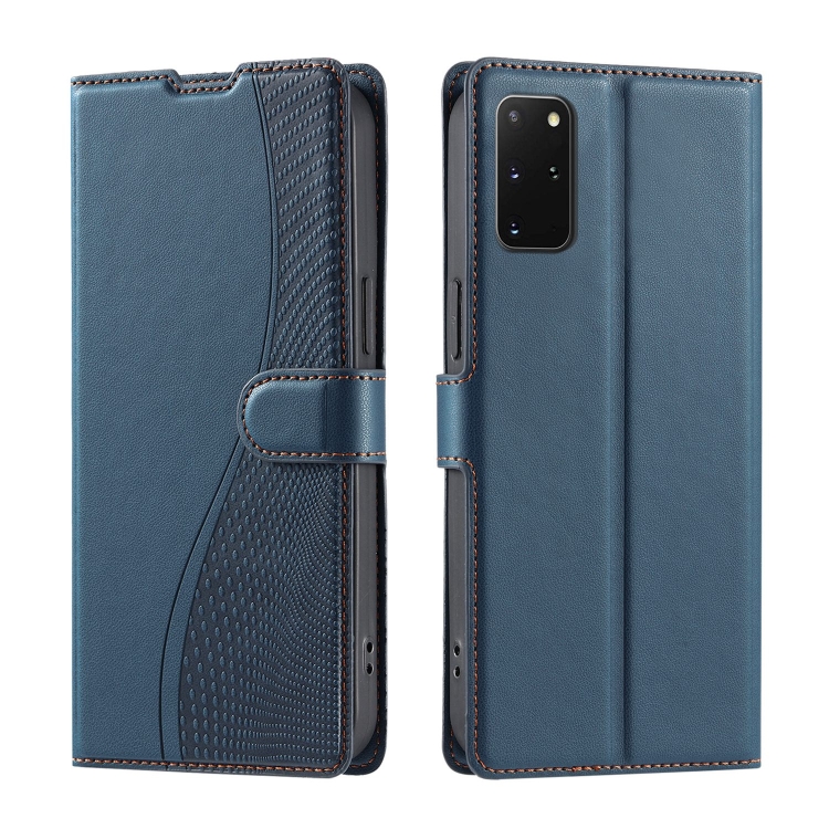 

For Samsung Galaxy S20+ Voltage Ultra-thin Dot Leather Phone Case(Blue)