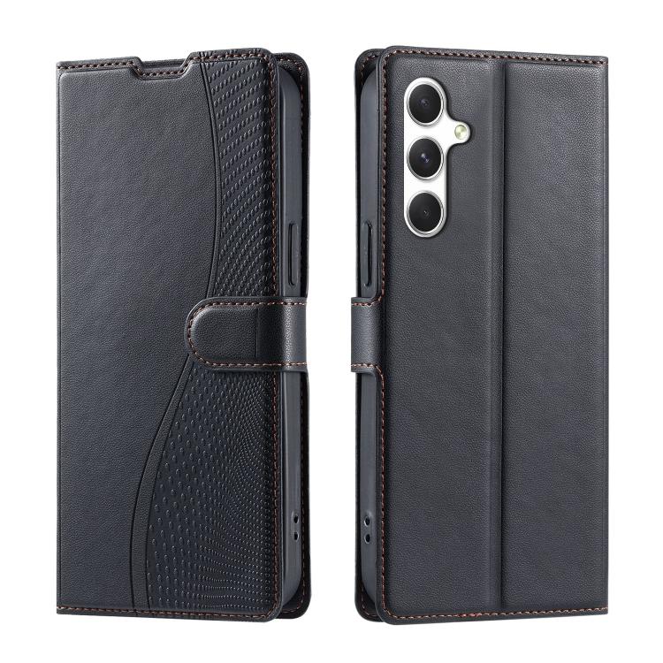 

For Samsung Galaxy S25 5G Voltage Ultra-thin Dot Leather Phone Case(Black)