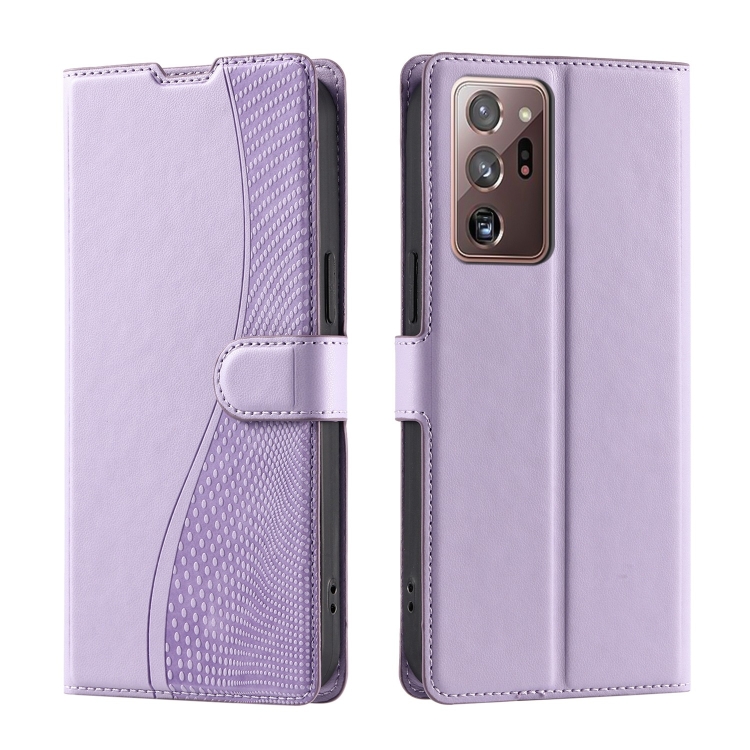 

For Samsung Galaxy Note20 Ultra Voltage Ultra-thin Dot Leather Phone Case(Purple)
