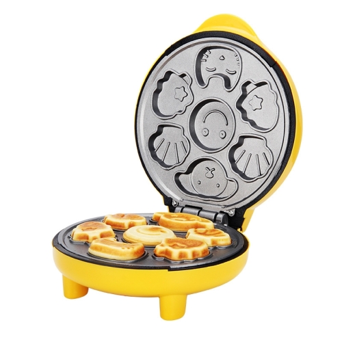 Household Cake Machine Double-sided Heating Baking Machine, Plug Type:US Plug(Yellow)