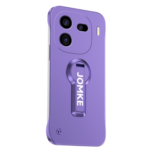 

For vivo iQOO 12 Baking Varnish 360 Rotate Holder No Frame PC Phone Case(Purple)