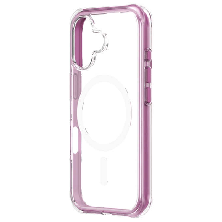 

For iPhone 16 Plus ZGA Colorful Airbag Magsafe PC Hybrid TPU Phone Case(Pink)