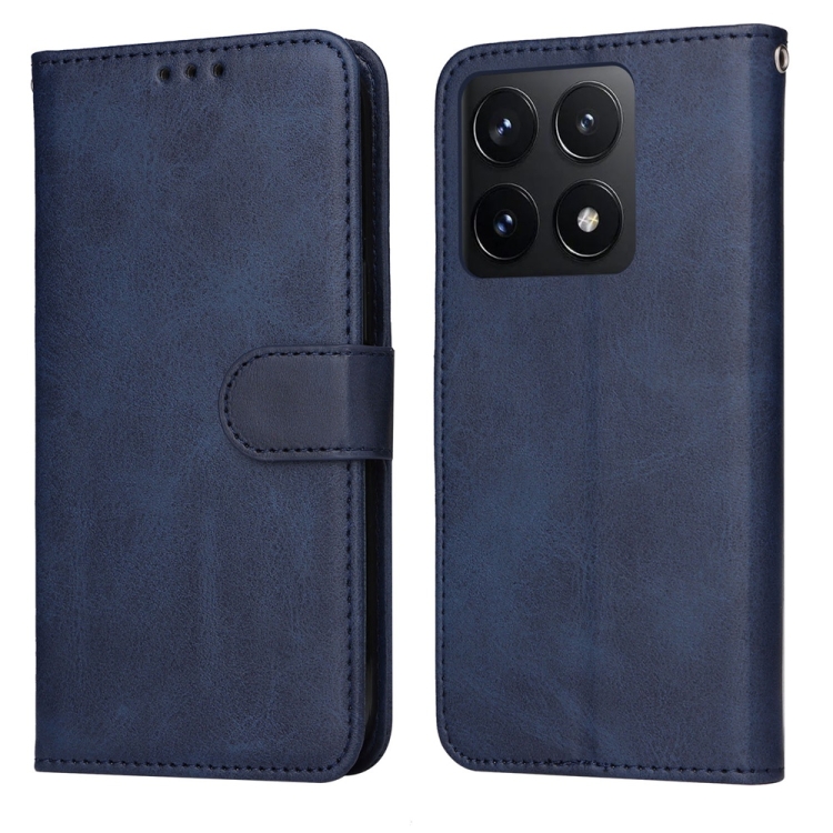 

For Xiaomi 14T Classic Calf Texture Flip Leather Phone Case(Blue)
