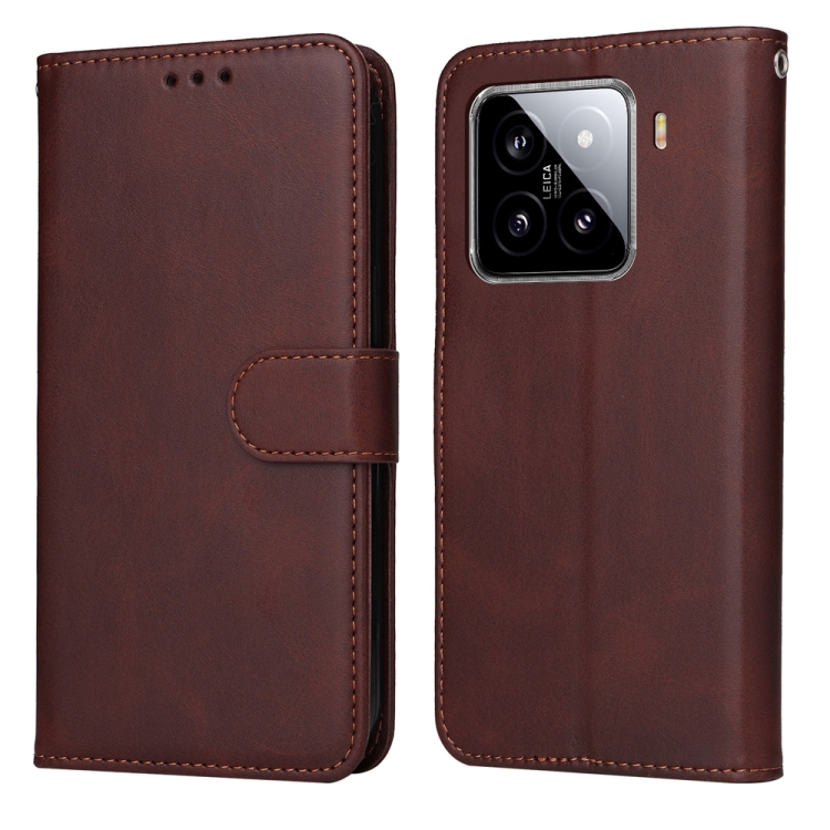 

For Xiaomi 15 Classic Calf Texture Flip Leather Phone Case(Brown)