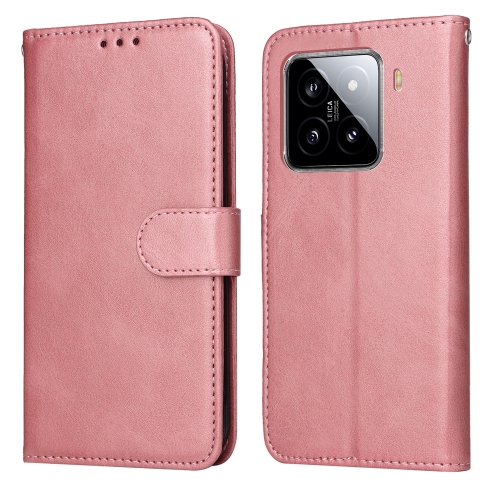 

For Xiaomi 15 Classic Calf Texture Flip Leather Phone Case(Rose Gold)