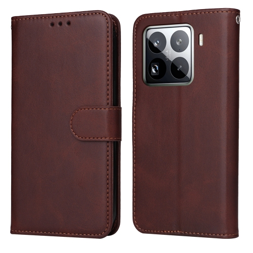 

For Xiaomi 15 Pro Classic Calf Texture Flip Leather Phone Case(Brown)