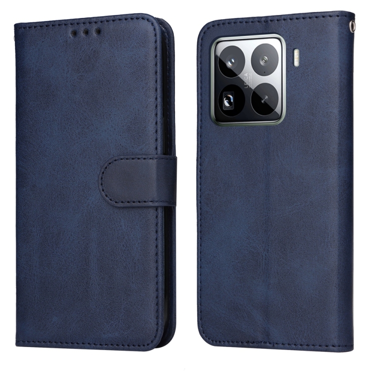 

For Xiaomi 15 Pro Classic Calf Texture Flip Leather Phone Case(Blue)