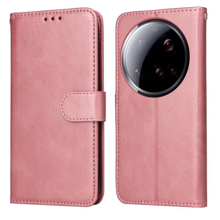 

For Xiaomi 15 Ultra Classic Calf Texture Flip Leather Phone Case(Rose Gold)