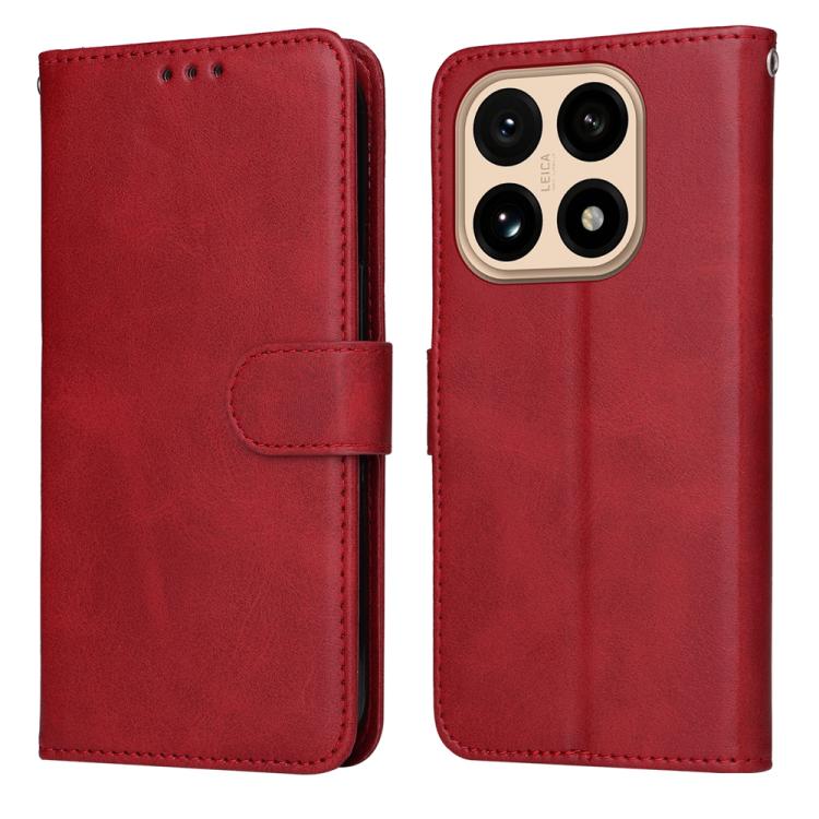 

For Xiaomi 15T 5G Classic Calf Texture Flip Leather Phone Case(Red)