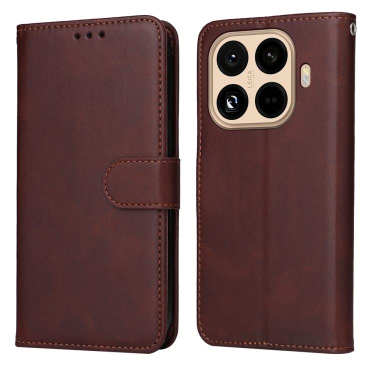 

For Xiaomi 15T Pro 5G Classic Calf Texture Flip Leather Phone Case(Brown)