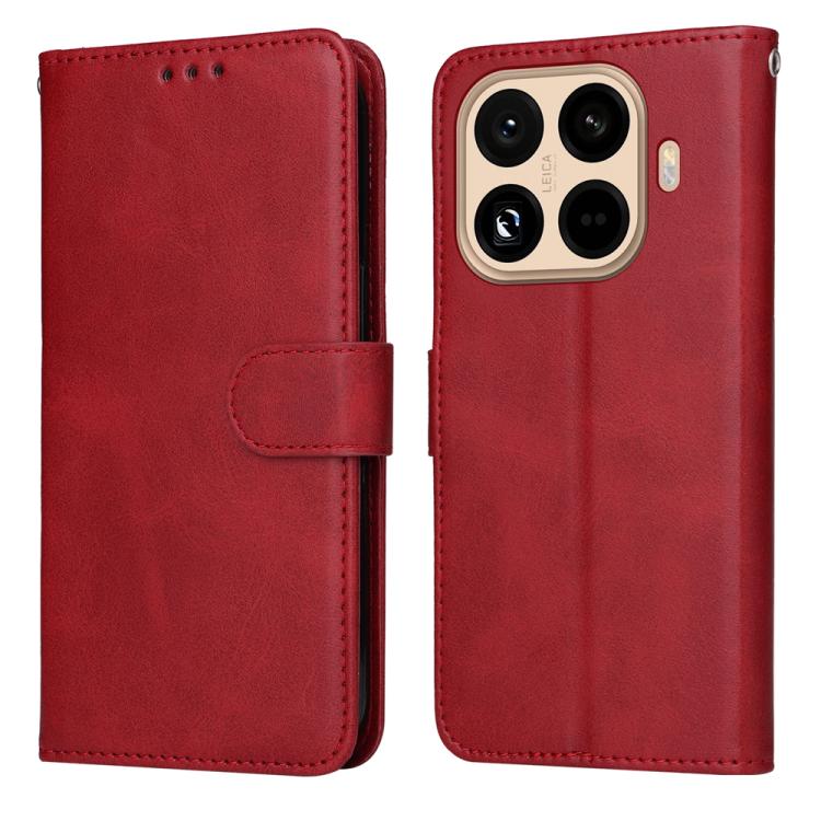 

For Xiaomi 15T Pro 5G Classic Calf Texture Flip Leather Phone Case(Red)