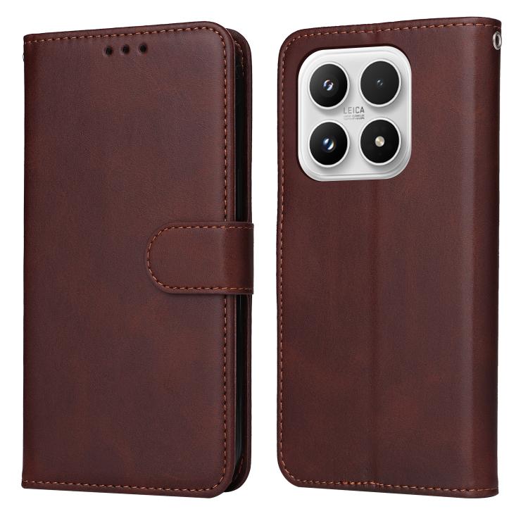 

For Xiaomi 17 Classic Calf Texture Flip Leather Phone Case(Brown)