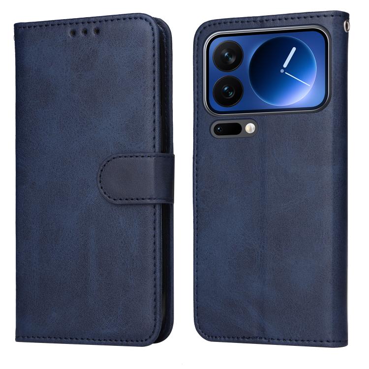 

For Xiaomi 17 Pro Classic Calf Texture Flip Leather Phone Case(Blue)