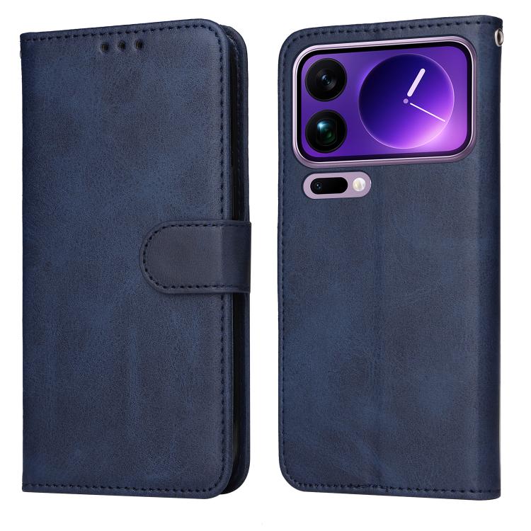 

For Xiaomi 17 Pro Max Classic Calf Texture Flip Leather Phone Case(Blue)