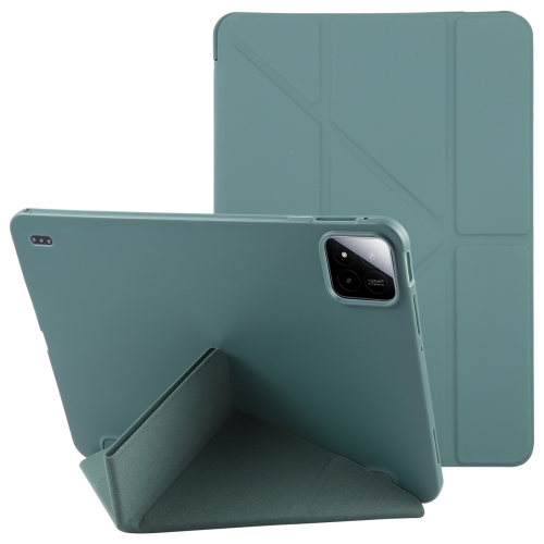 

For Xiaomi Pad 7 / 7 Pro Deformation Silicone Leather Tablet Case(Deep Green)