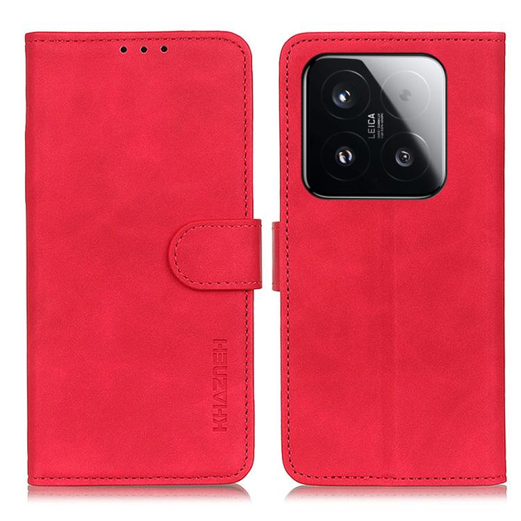 

For Xiaomi 15T 5G KHAZNEH Retro Texture Flip Leather Phone Case(Red)