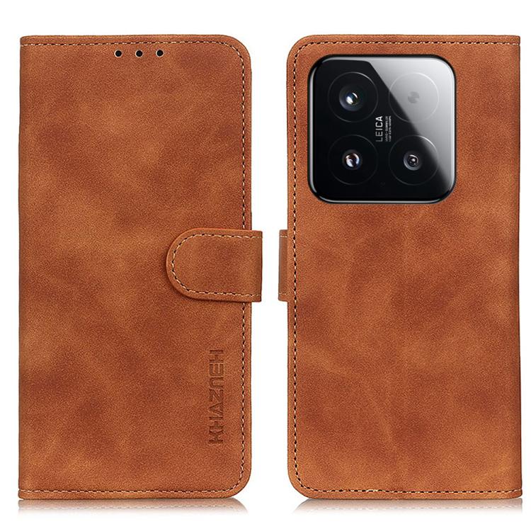 

For Xiaomi 15T 5G KHAZNEH Retro Texture Flip Leather Phone Case(Brown)