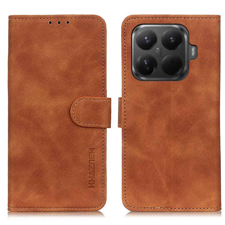 

For Xiaomi 15T Pro 5G KHAZNEH Retro Texture Flip Leather Phone Case(Brown)