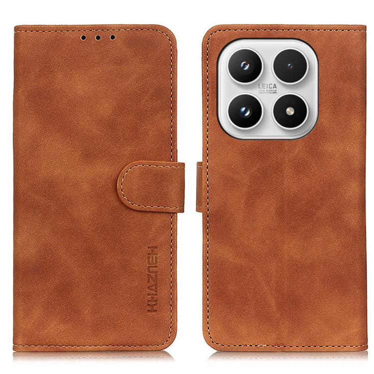 

For Xiaomi 17 KHAZNEH Retro Texture Flip Leather Phone Case(Brown)