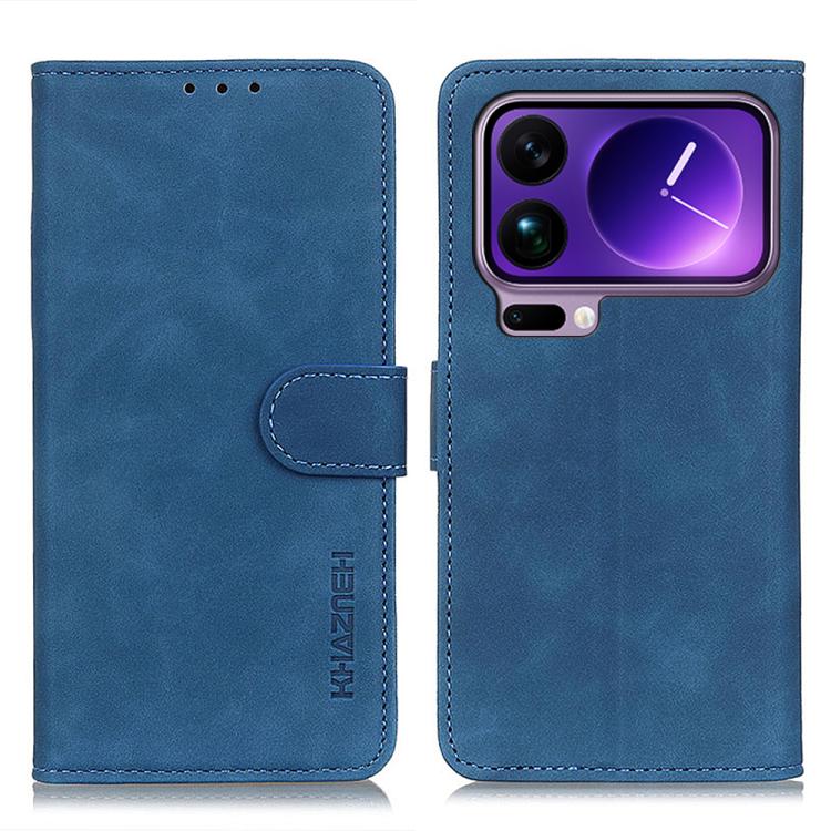 

For Xiaomi 17 Pro KHAZNEH Retro Texture Flip Leather Phone Case(Blue)