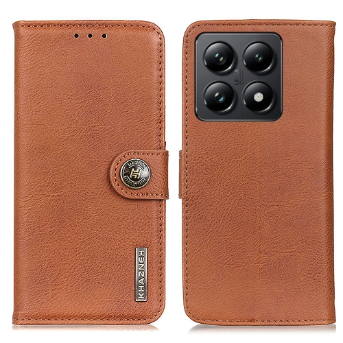 

For Xiaomi 14T Pro KHAZNEH Cowhide Texture Horizontal Flip Leather Phone Case(Brown)