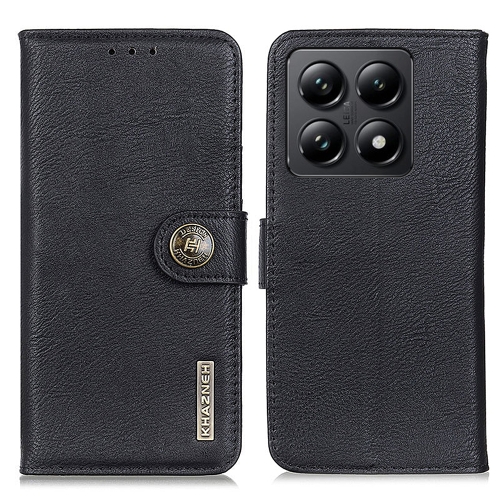 

For Xiaomi 14T KHAZNEH Cowhide Texture Horizontal Flip Leather Phone Case(Black)