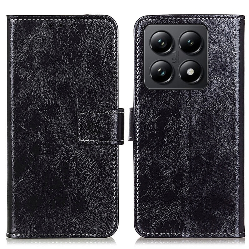 

For Xiaomi 14T Pro Retro Crazy Horse Texture Leather Phone Case(Black)