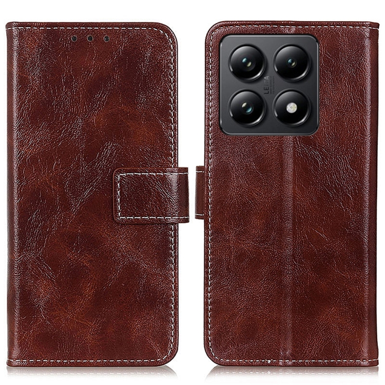 

For Xiaomi 14T Pro Retro Crazy Horse Texture Leather Phone Case(Brown)