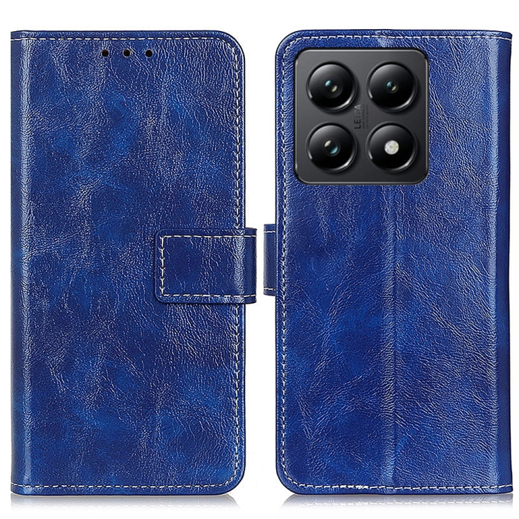 

For Xiaomi 14T Retro Crazy Horse Texture Leather Phone Case(Blue)