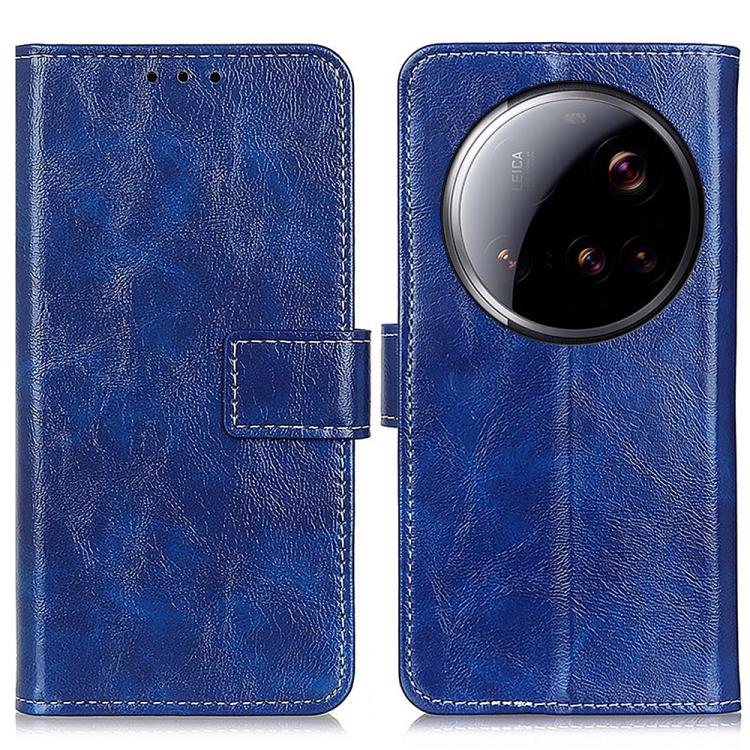 

For Xiaomi 15 Ultra Retro Crazy Horse Texture Leather Phone Case(Blue)